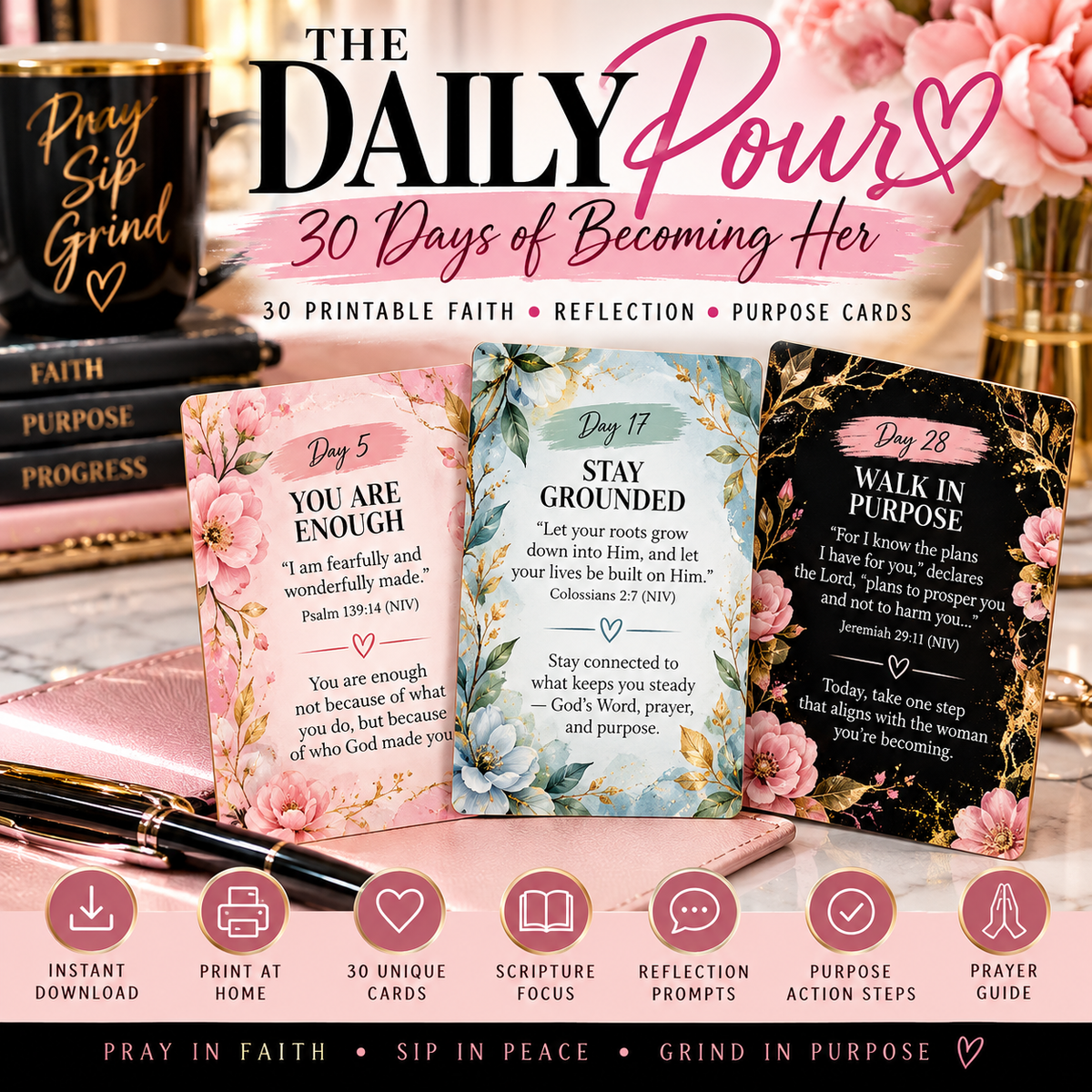 The Daily Pour — 30 Days of Becoming Her